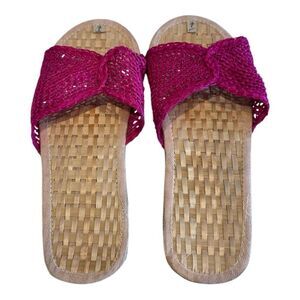 Abaca Woven Seagrass House Slippers Women’s Size 7